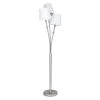Blossom 68 in. H 3-Light Crystals Floor Lamp with White Shade by HomeGlam -Hot Sale HomeGlam Store brushed nickel homeglam floor lamps hg2733fbn wh 64 1000