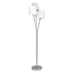 Blossom 68 in. H 3-Light Crystals Floor Lamp with White Shade by HomeGlam