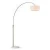 Elan 81 in. Brushed Nickel Finish Arch Floor Lamp with White Shade by HomeGlam -Hot Sale HomeGlam Store brushed nickel homeglam floor lamps hg7048bn wh 64 1000