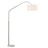Aero 81 in. H Brushed Nickel Furnish Retractable Arch Floor Lamp by HomeGlam -Hot Sale HomeGlam Store brushed nickel homeglam floor lamps hg8031bn wh 64 1000