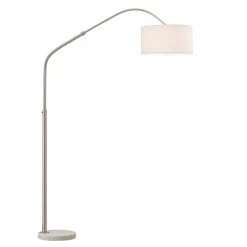 Aero 81 in. H Brushed Nickel Furnish Retractable Arch Floor Lamp by HomeGlam