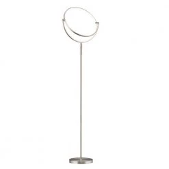 Circula 75 in. H Brushed Nickel Finish 28-Watt Dimmable LED Floor Lamp by HomeGlam