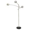 Spheres 85 in. Brushed Nickel Fnish 3-Light Swivel Arm Floor Lamp by HomeGlam -Hot Sale HomeGlam Store brushed nickel homeglam floor lamps hg9103bn 64 1000
