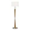 Century 61 in. Brushed Nickel Wood Floor Lamp by HomeGlam
