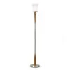 Century 72 in. Brushed Nickel Finish Wood Torchiere Floor Lamp Dimmer Switch with LED Bulb Included by HomeGlam -Hot Sale HomeGlam Store brushed nickel homeglam floor lamps hg9131tr bn 64 1000