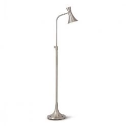Bonnie 70 in. Adjustable Brushed Nickel Finish 1-Light Metal Floor Lamp by HomeGlam