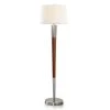 Manhattan 62 in. Brushed Nickel Finish Metal and Wood Floor Lamp by HomeGlam -Hot Sale HomeGlam Store brushed nickel homeglam floor lamps hl6010f 64 1000