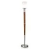 Manhattan 72 in. Brushed Nickel Finish Metal and Wood Torchiere Floor Lamp by HomeGlam -Hot Sale HomeGlam Store brushed nickel homeglam floor lamps hl6010tor 64 1000