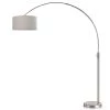 Orbita 82 in. Brushed Nickel Furnish LED Dimmable Retractable Arch Floor Lamp, Bulb Included with Drum Tan Shade by HomeGlam 2 Orbita 82 in. Brushed Nickel Furnish LED Dimmable Retractable Arch Floor Lamp, Bulb Included with Drum Tan Shade by HomeGlam -Hot Sale HomeGlam Store brushed nickel homeglam floor lamps hl6013 bndbm 64 1000