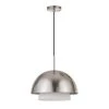 Octavia 1-Light Brushed Nickel Pendant with Frosted White Glass Shade by Meyer&Cross -Hot Sale HomeGlam Store brushed nickel meyer cross chandeliers pd0525 64 1000