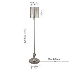 Numit 68.75 in. Brushed Nickel Floor Lamp with Mercury Glass Shade by Meyer&Cross 12 Numit 68.75 in. Brushed Nickel Floor Lamp with Mercury Glass Shade by Meyer&Cross -Hot Sale HomeGlam Store brushed nickel meyer cross floor lamps fl0916 44 1000
