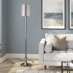 Numit 68.75 in. Brushed Nickel Floor Lamp with Mercury Glass Shade by Meyer&Cross 10 Numit 68.75 in. Brushed Nickel Floor Lamp with Mercury Glass Shade by Meyer&Cross -Hot Sale HomeGlam Store brushed nickel meyer cross floor lamps fl0916 4f 1000
