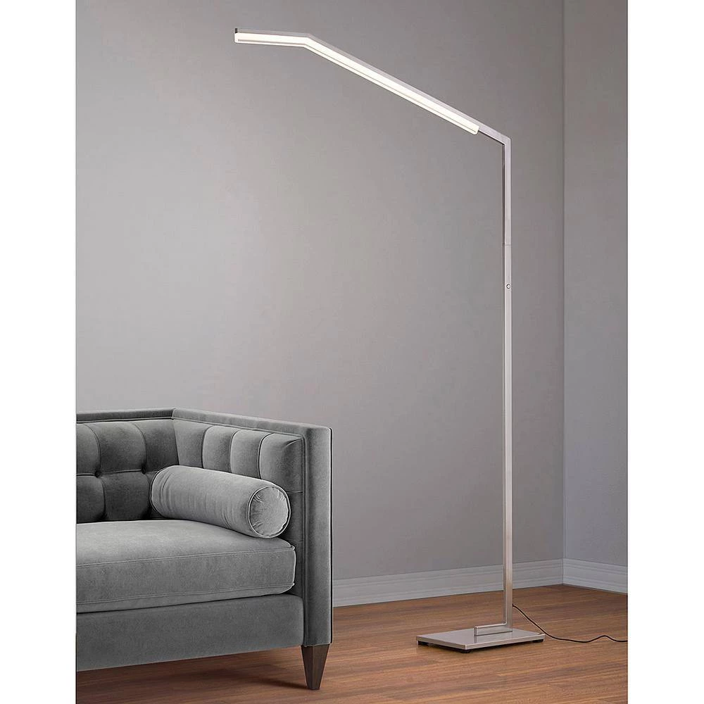 Transit 78 in. H Linear Dimmable LED Floor Lamp, - Brushed Nickel by HomeGlam 4 Transit 78 in. H Linear Dimmable LED Floor Lamp, - Brushed Nickel by HomeGlam - Image 2