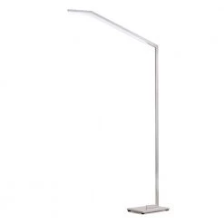 Transit 78 in. H Linear Dimmable LED Floor Lamp, - Brushed Nickel by HomeGlam