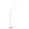 Horizon 68 in. 18-Watt Dimmable LED Arch Floor Lamp, - Brushed Nickel by HomeGlam