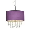 Florence 16.5 in. 3-Lights Chrome Crystals Pendant Lamp with Purple Shade by HomeGlam 2 Florence 16.5 in. 3-Lights Chrome Crystals Pendant Lamp with Purple Shade by HomeGlam -Hot Sale HomeGlam Store chrome homeglam chandeliers hl7020pl pr 64 1000