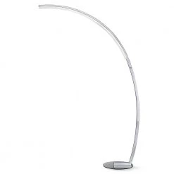Launch Chrome Dimmable LED Arc Floor Lamp, - Chrome by HomeGlam