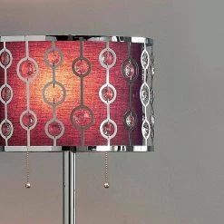 GLIMMER 61.5 in. Chrome Finish 2-Light Metal Shade with Crystals Floor Lamp with Purple Inner Shade by HomeGlam 7 GLIMMER 61.5 in. Chrome Finish 2-Light Metal Shade with Crystals Floor Lamp with Purple Inner Shade by HomeGlam -Hot Sale HomeGlam Store chrome homeglam floor lamps hg9618f pr 4f 1000