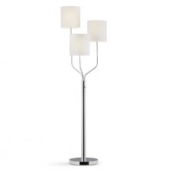 FLORENCE 68 in. Chrome Finish Metal Floor Lamp by HomeGlam
