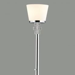 VERONA 72 in. Chrome Finish Dimmer LED Crystals Torchiere Floor Lamp by HomeGlam -Hot Sale HomeGlam Store chrome homeglam floor lamps hl7054tor 4f 1000
