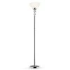 TARANTO 72 in. Chrome Finish LED Dimmable Crystal Balls Torchiere Floor Lamp with LED Bulb Included by HomeGlam 2 TARANTO 72 in. Chrome Finish LED Dimmable Crystal Balls Torchiere Floor Lamp with LED Bulb Included by HomeGlam -Hot Sale HomeGlam Store chrome homeglam floor lamps hl7060tor 64 1000