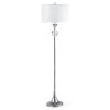 MARBELLA 61 in. Chrome Finish Crystal Floor Lamp by HomeGlam -Hot Sale HomeGlam Store chrome homeglam floor lamps hl7061f 64 1000