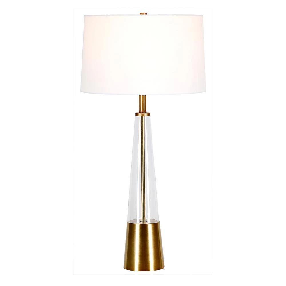 Vivien 29.5 in. Clear Glass and Brass Table Lamp by Meyer&Cross 6 Vivien 29.5 in. Clear Glass and Brass Table Lamp by Meyer&Cross - Image 4