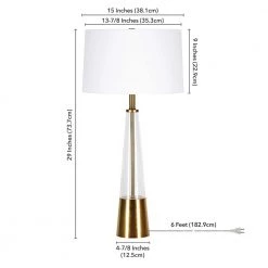Vivien 29.5 in. Clear Glass and Brass Table Lamp by Meyer&Cross 12 Vivien 29.5 in. Clear Glass and Brass Table Lamp by Meyer&Cross -Hot Sale HomeGlam Store clear glass and brass meyer cross table lamps tl0538 44 1000