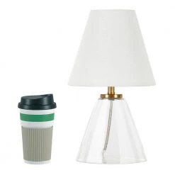 Makenna 13.63 in. Clear Glass Mini Table Lamp with Brass Accents by Meyer&Cross -Hot Sale HomeGlam Store clear glass meyer cross table lamps ml0918 44 1000