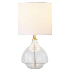 Mara 15.25 in. Clear Glass Mini Table Lamp with Brass Accents by Meyer&Cross -Hot Sale HomeGlam Store clear glass meyer cross table lamps ml0922 1f 1000