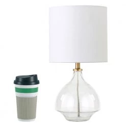 Mara 15.25 in. Clear Glass Mini Table Lamp with Brass Accents by Meyer&Cross -Hot Sale HomeGlam Store clear glass meyer cross table lamps ml0922 fa 1000