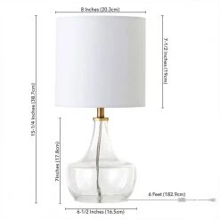 Zola 15.25 in. Clear Glass Teardrop Mini Table Lamp with Brass Accents by Meyer&Cross 13 Zola 15.25 in. Clear Glass Teardrop Mini Table Lamp with Brass Accents by Meyer&Cross -Hot Sale HomeGlam Store clear glass meyer cross table lamps ml0923 44 1000