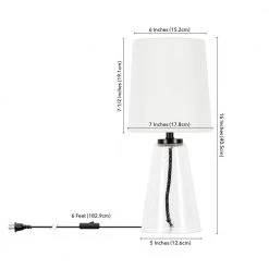 Quimby 15.75 in. Clear Mini Accent Table Lamp by Meyer&Cross -Hot Sale HomeGlam Store clear meyer cross table lamps ml0921 76 1000