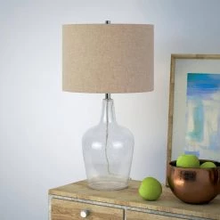 Helix 26-3/4 in. Clear Watermarked Glass Fillable Table Lamp by Meyer&Cross -Hot Sale HomeGlam Store clear meyer cross table lamps tl0041 1f 1000