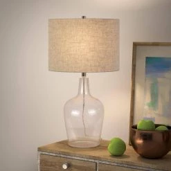Helix 26-3/4 in. Clear Watermarked Glass Fillable Table Lamp by Meyer&Cross -Hot Sale HomeGlam Store clear meyer cross table lamps tl0041 44 1000