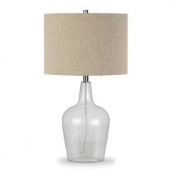 Helix 26-3/4 in. Clear Watermarked Glass Fillable Table Lamp by Meyer&Cross