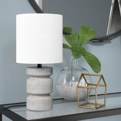 Reyna 13.5 in. Concrete Mini Table Lamp by Meyer&Cross -Hot Sale HomeGlam Store concrete meyer cross table lamps ml0932 4f 1000