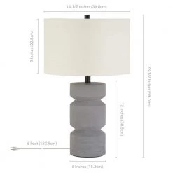 Reyna Table Lamp in Concrete by Meyer&Cross -Hot Sale HomeGlam Store concrete meyer cross table lamps tl0087 44 1000