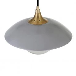 Alvia 1-Light Cool Gray Metal Single Pendant with Clear Glass Shade by Meyer&Cross -Hot Sale HomeGlam Store cool gray meyer cross chandeliers pd0497 a0 1000