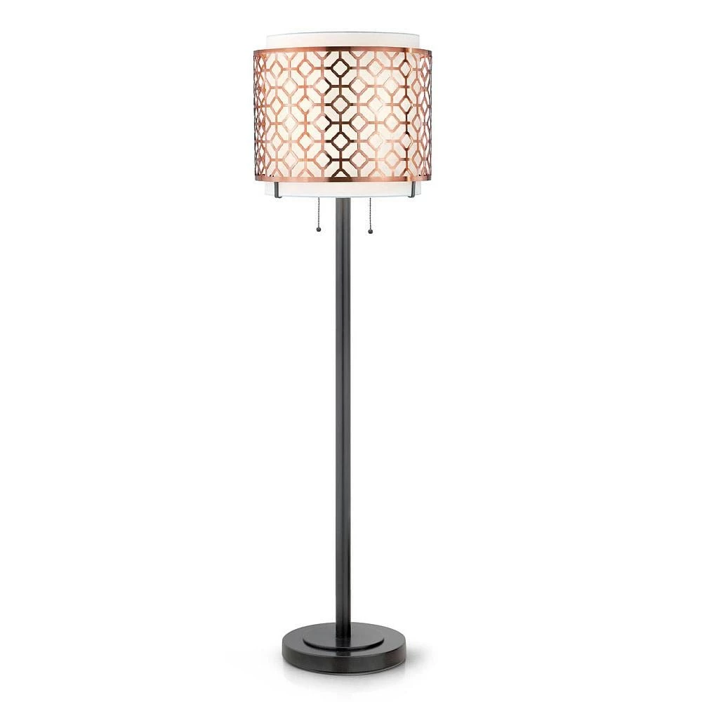 Melrose 62 in. Dark Bronze/Copper Finish Metal Floor Lamp by HomeGlam 3 Melrose 62 in. Dark Bronze/Copper Finish Metal Floor Lamp by HomeGlam