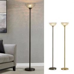 Lucie 71 in. Dark Bronze Finish Torchiere Floor Lamp with Crystal Shade by HomeGlam 7 Lucie 71 in. Dark Bronze Finish Torchiere Floor Lamp with Crystal Shade by HomeGlam -Hot Sale HomeGlam Store dark bronze homeglam floor lamps hg2301tf db 4f 1000