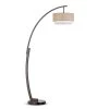 Arc 81 in. Dark Bronze Arc Metal Floor Lamp with Brown/White Shade by HomeGlam 1 Arc 81 in. Dark Bronze Arc Metal Floor Lamp with Brown/White Shade by HomeGlam -Hot Sale HomeGlam Store dark bronze homeglam floor lamps hg2718db brwh 64 1000