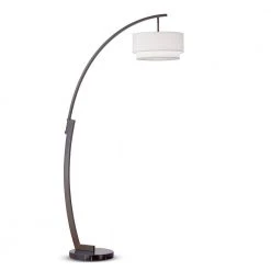 Arc 81 in. Dark Bronze Arc Metal Floor Lamp by HomeGlam