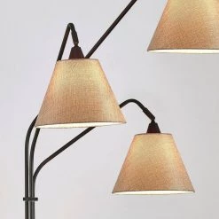 Midtown 84 in. 3-Light Dark Bronze Arch Floor Lamp with Brown Shades by HomeGlam 7 Midtown 84 in. 3-Light Dark Bronze Arch Floor Lamp with Brown Shades by HomeGlam -Hot Sale HomeGlam Store dark bronze homeglam floor lamps hg8532db br 4f 1000