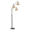 Midtown 84 in. 3-Light Dark Bronze Arch Floor Lamp with Brown Shades by HomeGlam -Hot Sale HomeGlam Store dark bronze homeglam floor lamps hg8532db br 64 1000