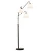 Midtown 84 in. 3-Light Dark Bronze Arch Floor Lamp with White Shades by HomeGlam 1 Midtown 84 in. 3-Light Dark Bronze Arch Floor Lamp with White Shades by HomeGlam -Hot Sale HomeGlam Store dark bronze homeglam floor lamps hg8532db wh 64 1000