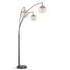 Metro 83 in. 3-Light Dark Bronze Dimmable LED Floor Lamp with Copper Shade and LED Bulbs by HomeGlam -Hot Sale HomeGlam Store dark bronze homeglam floor lamps hg8533db cp 64 1000