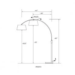 Orbita 82 in. Dark Bronze Furnish LED Dimmable Retractable Arch Floor Lamp, Bulb Included with Empire Tan Shade by HomeGlam -Hot Sale HomeGlam Store dark bronze homeglam floor lamps hl6013br bm 1f 1000