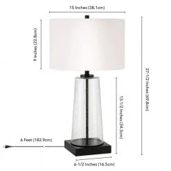 Dax 25-1/8 in. Tapered Seeded Glass Table Lamp by Meyer&Cross 21 Dax 25-1/8 in. Tapered Seeded Glass Table Lamp by Meyer&Cross -Hot Sale HomeGlam Store glass meyer cross table lamps tl0193 44 1000