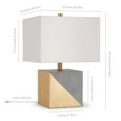 Severin 18-1/2 in. Gold Dipped Concrete Table Lamp by Meyer&Cross -Hot Sale HomeGlam Store gold meyer cross table lamps tl0029 44 1000